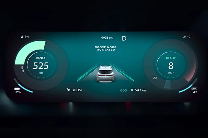 Tata Harrier EV boost function 